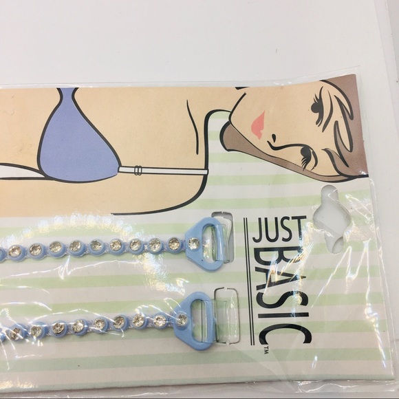 TRANSPARENT BRA STRAPS WITH CRYSTALS IN LIGHT BLUE - Picture 12 of 15